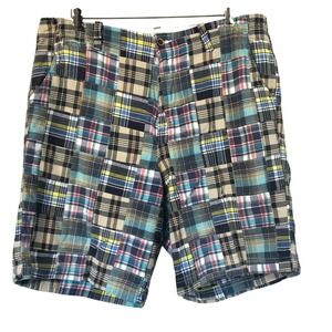 Islander Madras Patchwork‎ Plaid Cargo Shorts Men's Size 38